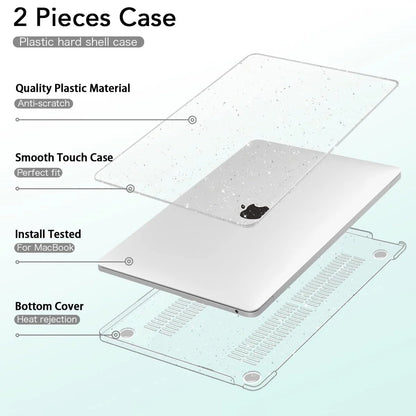 EGYAL Hard Shell Case for MacBook Air 15" & Pro 13", Compatible with M1 & M2 Models