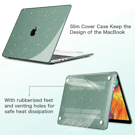 EGYAL Hard Shell Case for MacBook Air 15" & Pro 13", Compatible with M1 & M2 Models