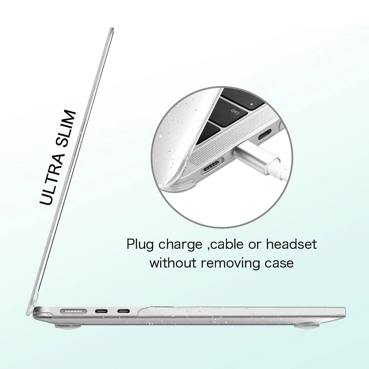 EGYAL Hard Shell Case for MacBook Air 15" & Pro 13", Compatible with M1 & M2 Models