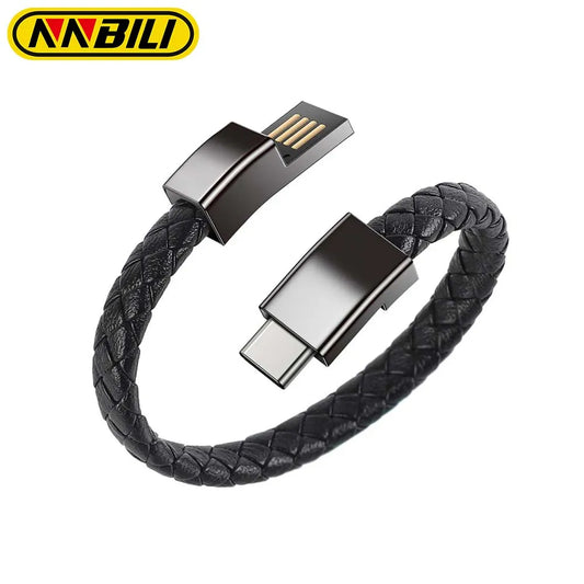 NNBILI Portable Bracelet USB Charging Cable - Type C Fast Charge for Samsung, Huawei & Xiaomi