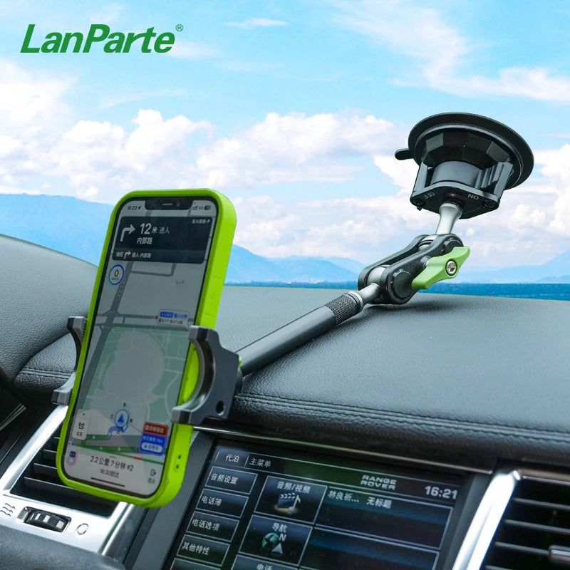 Lanparte High-Quality Suction Car Phone Holder - Compatible with iPhone 15 Pro Max & Huawei P60 Pro